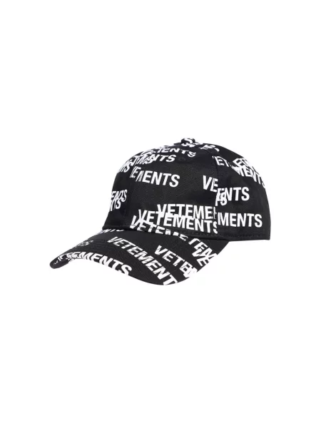 Czapka z daszkiem Vetements z nadrukiem czarna