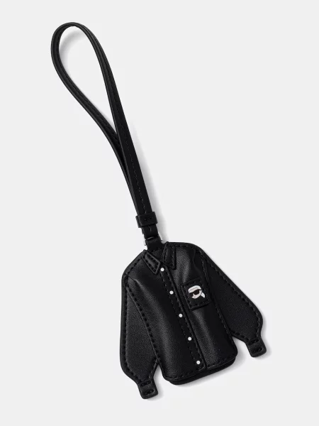 Obesek za ključe Karl Lagerfeld IKON črna