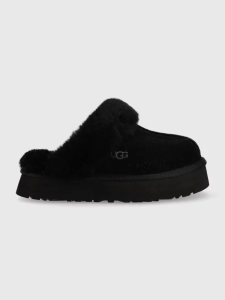 UGG papuci din piele W Disquette negru