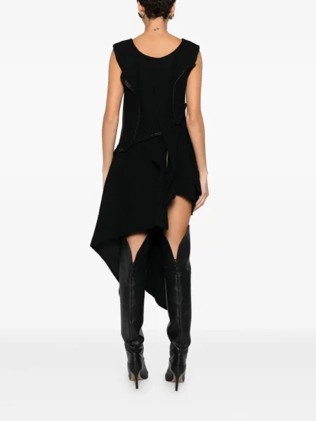 Rochie Yohji Yamamoto de lână de costum negru