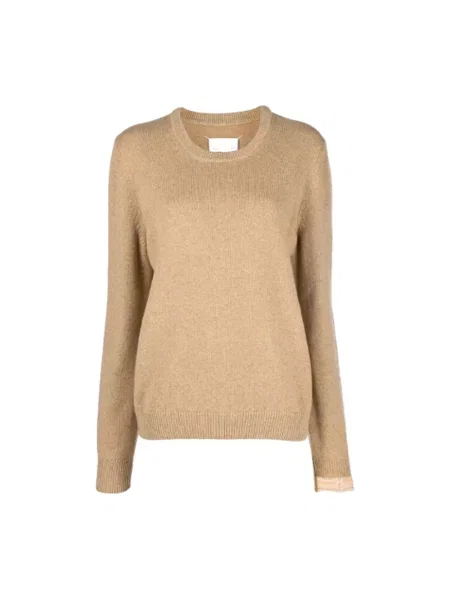 Sweter Maison Margiela wełniany brązowy