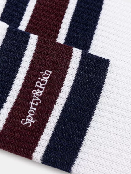 Sporty&Rich Șosete Serif alb