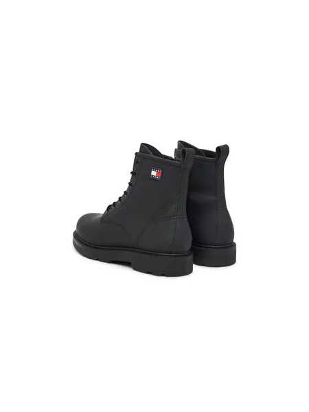 Bakancs Tommy Jeans Archive Rubber Lace Boot fekete