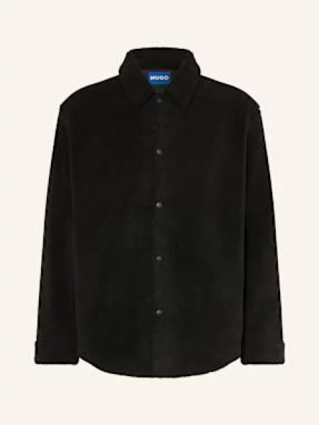 Hugo Blue Plyšová Bunda Ebolt černá