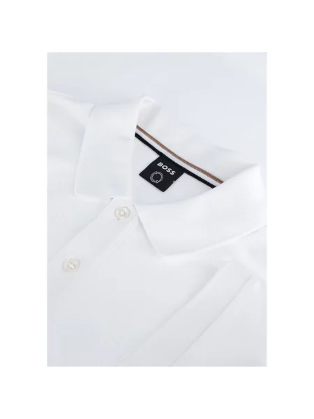 Koszulka polo Boss Black biała