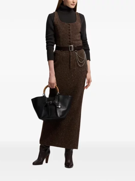 Top Ralph Lauren Collection din tweed maro