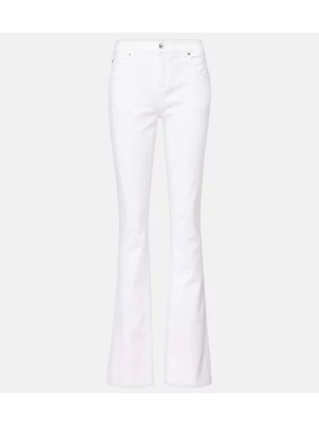Blugi evazați Blumarine cu talie înaltă alb