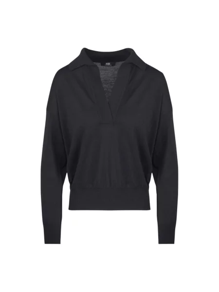Sweter Alpha Studio wełniany czarny
