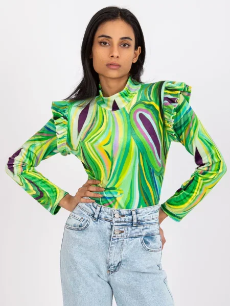 Bluză Fashionhunters verde