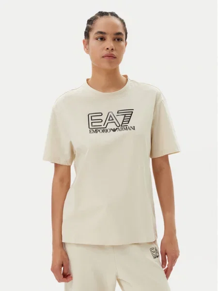 Футболка Ea7 Emporio Armani бежевая