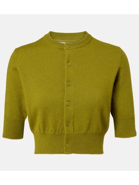 Cardigan Extreme Cashmere din cașmir verde