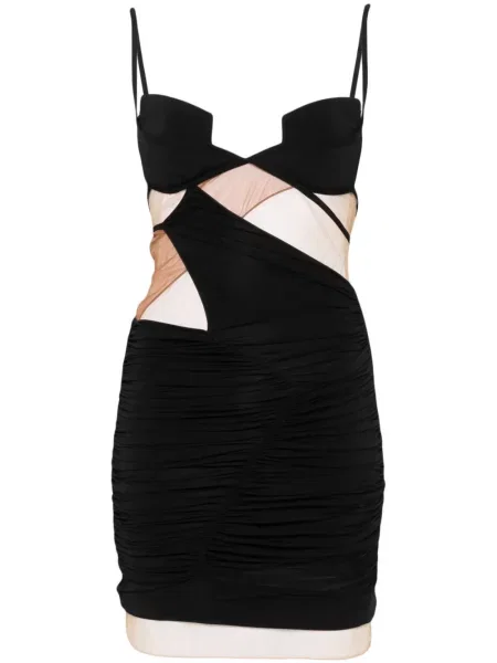 Rochie mini Nensi Dojaka transparente de costum negru