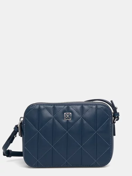 Calvin Klein crossbody kabelka z imitace kůže modrá