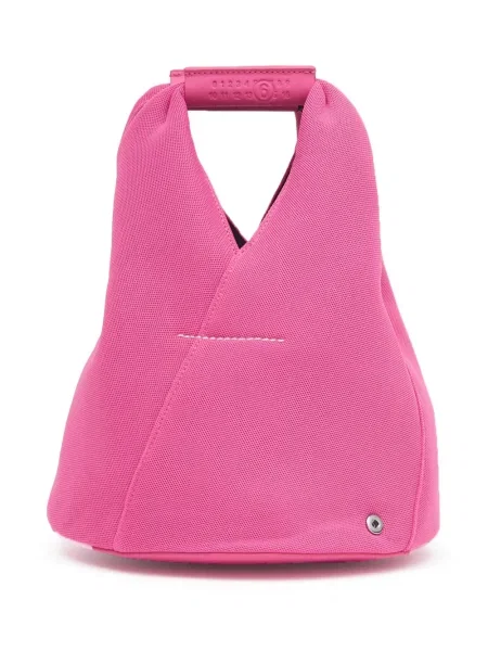 Geantă shopper Mm6 Maison Margiela plasă roz