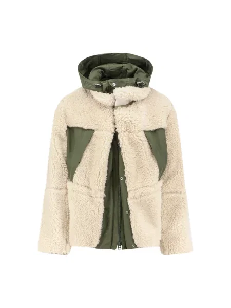 Kurtka Sacai z kapturem beżowa