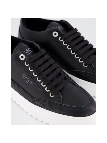 Sneakersy Mason Garments skórzane czarne