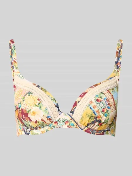 Góra bikini we wzór na całej powierzchni model TREASURED TROVE' Watercult beżowe