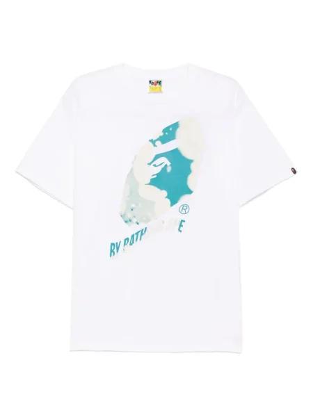 Tricou A Bathing Ape® cu imagine alb