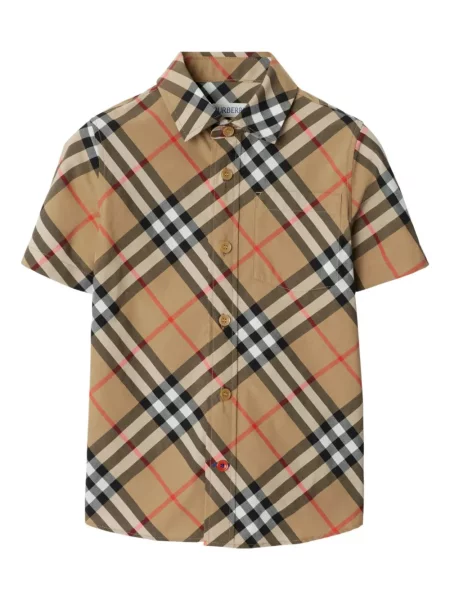 Koszula dziecięca Burberry brązowa