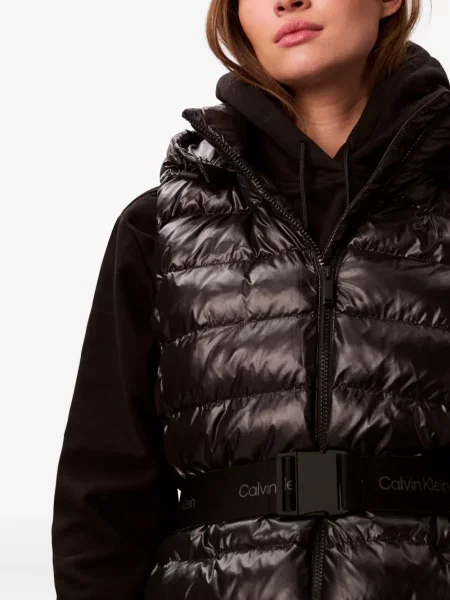 Vestă Calvin Klein cu glugă negru