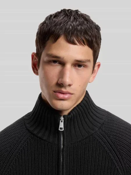 Kardigan rozpinany z zamkiem błyskawicznym model Sonzie' Hugo Blue czarny
