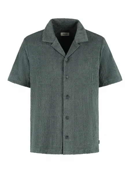 Shiwi Košile Ted Geo Sun tmavě zelená