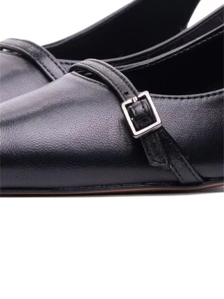 Pantofi cu toc Poche Paris cu cataramă negru