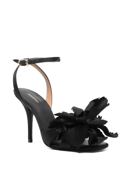 Sandale Ferragamo din piele cu toc înalt negru