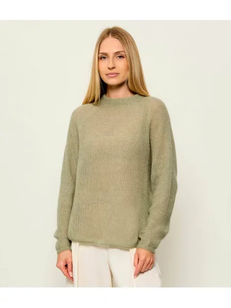 BOSS BLACK De lână pulover Fewena | Relaxed fit verde