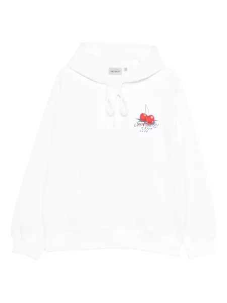Hanorac cu glugă Carhartt Wip cu imagine alb