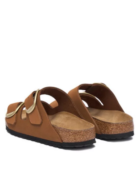 Pantofle Birkenstock s přezkou hnědé