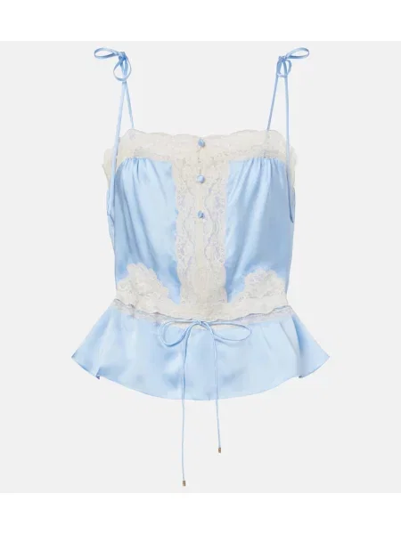 Maiou Chloé din satin albastru