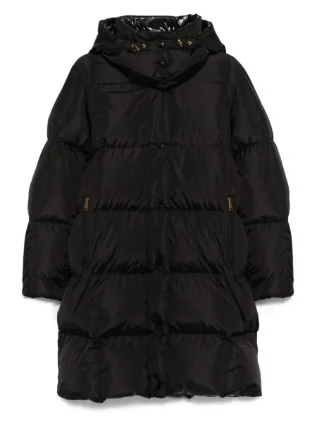 Palton Moncler cu glugă negru