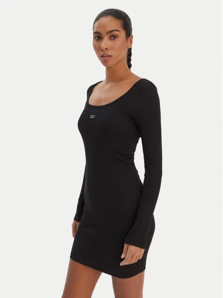 Rochie din denim Guess de costum negru