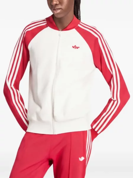 Geacă Adidas alergare roșu