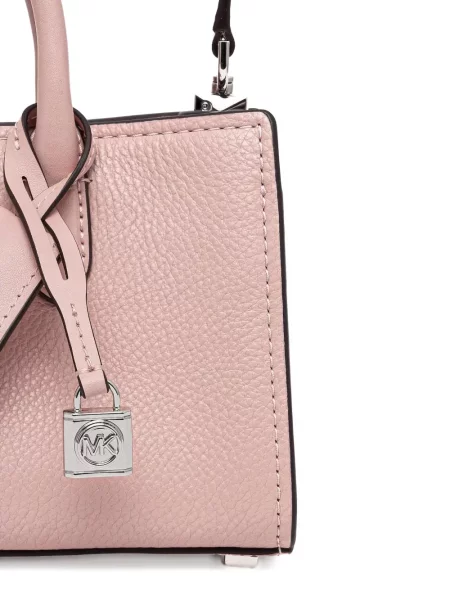 Kožené mini mini šaty Michael Michael Kors na ramínka bílé