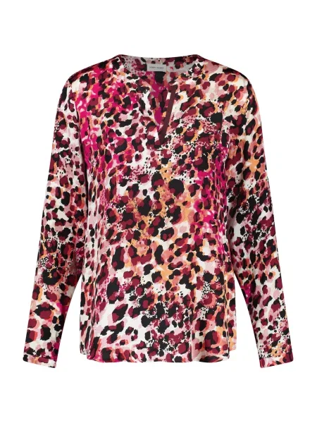 GERRY WEBER Bluza roza / bordo / črna / off-bela bela