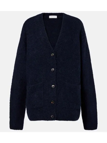 Cardigan Dries Van Noten de lână albastru