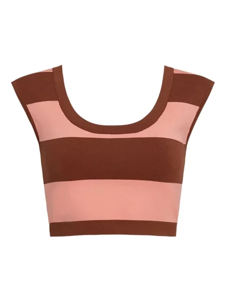 Czapka z daszkiem Tropic Of C w paski różowa