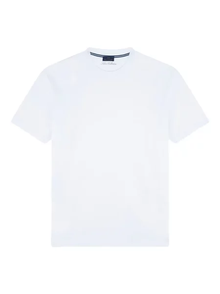 Tricou Paul & Shark cu broderie din jerseu alb