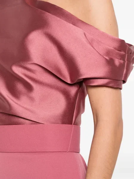 Rochie Solace London cu un umăr gol de costum roz
