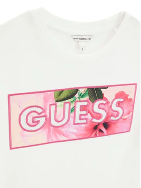Každodenní šaty Guess bílé