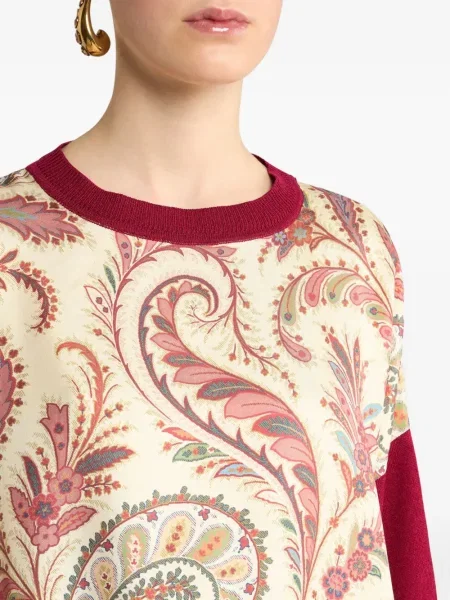 Tricou Etro cu imagine cu model paisley roșu