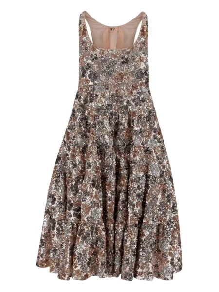 Rochie midi N°21 până la genunchi de costum gri