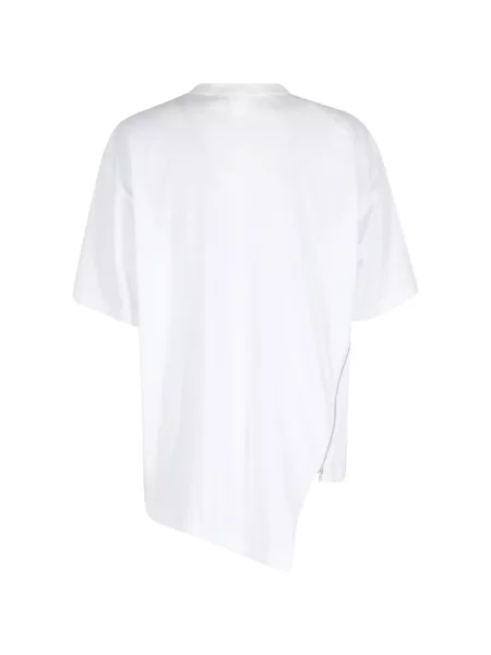 Tricou Comme Des Garçons Shirt asimetric alb