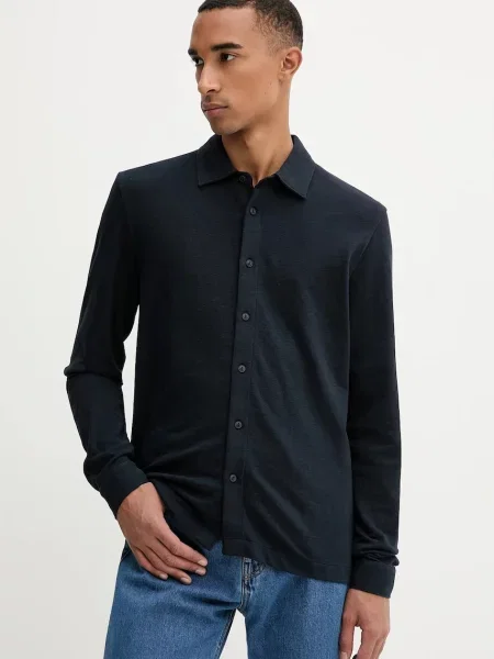 Marc O'Polo cămașă din bleumarin cu guler clasic regular