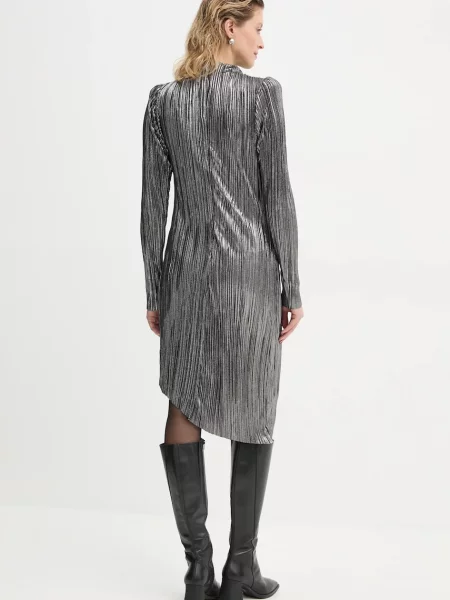 Платье миди Bruuns Bazaar серебряное