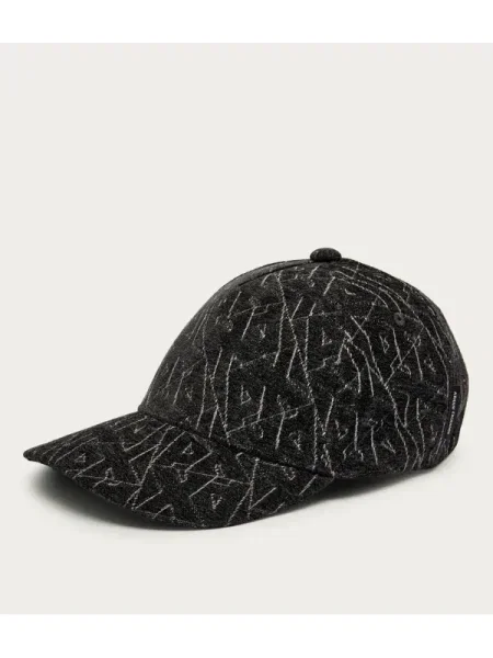 Armani Exchange șapcă de baseball velur negru