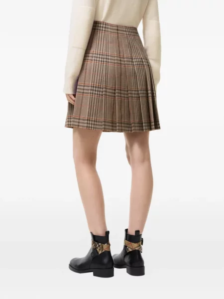 Fustă Burberry de lână în carouri