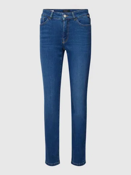 Jeansy o kroju skinny fit z 5 Marc Cain niebieskie